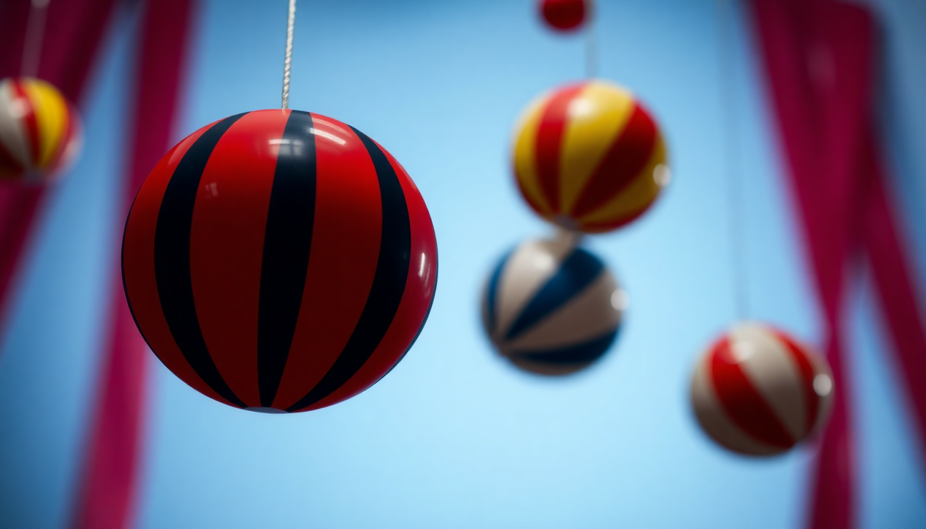 Professional illustration showing Juggling circus balls